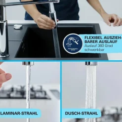 Rubinetto cucina monocomando per Grohe Get cromo