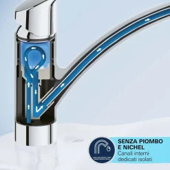 Rubinetto cucina monocomando Grohe Quickfix Startedge doccetta estraibile cromo