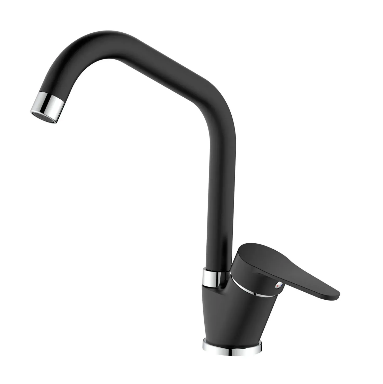 Rubinetto cucina monocomando canna alta Allen nero opaco