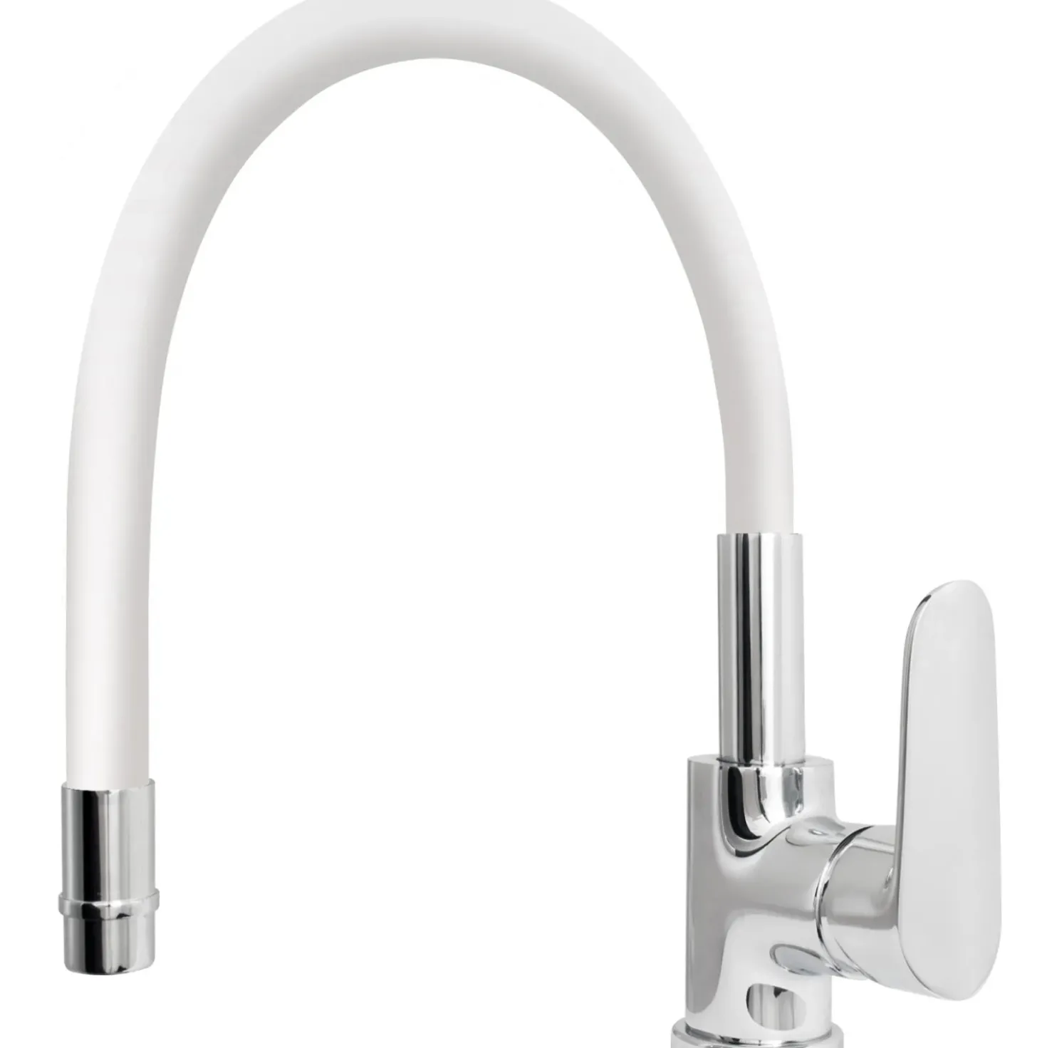Rubinetto cucina monocomando Torpedo canna alta bianco