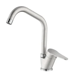 Rubinetto cucina monocomando canna alta Allen acciaio