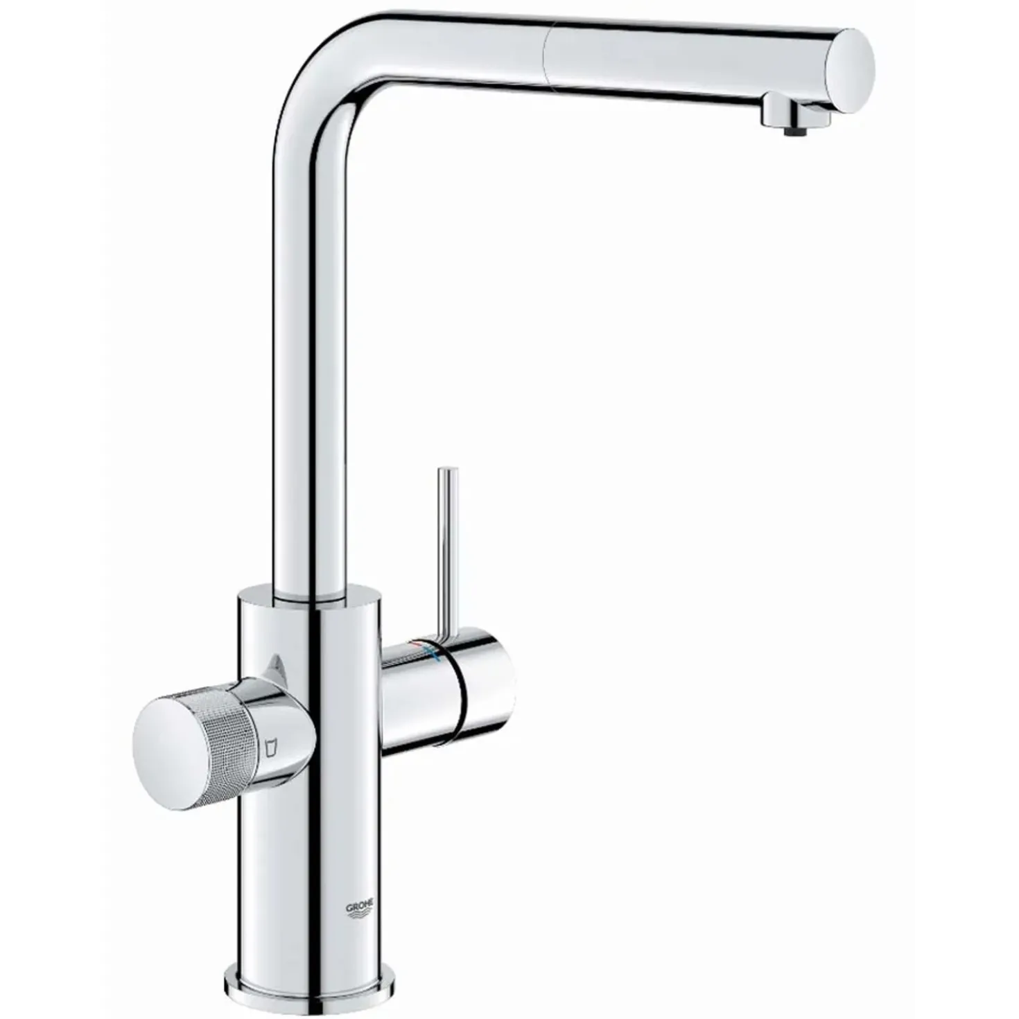 Rubinetto cucina monocomando Grohe Blue Pure Minta doccetta estraibile cromo
