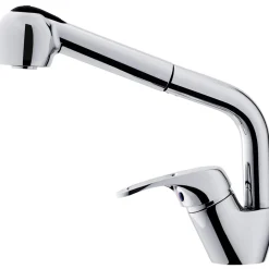 Rubinetto cucina monocomando canna alta con doccetta Kiara cromo