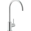 Rubinetto cucina monocomando canna alta Live argento