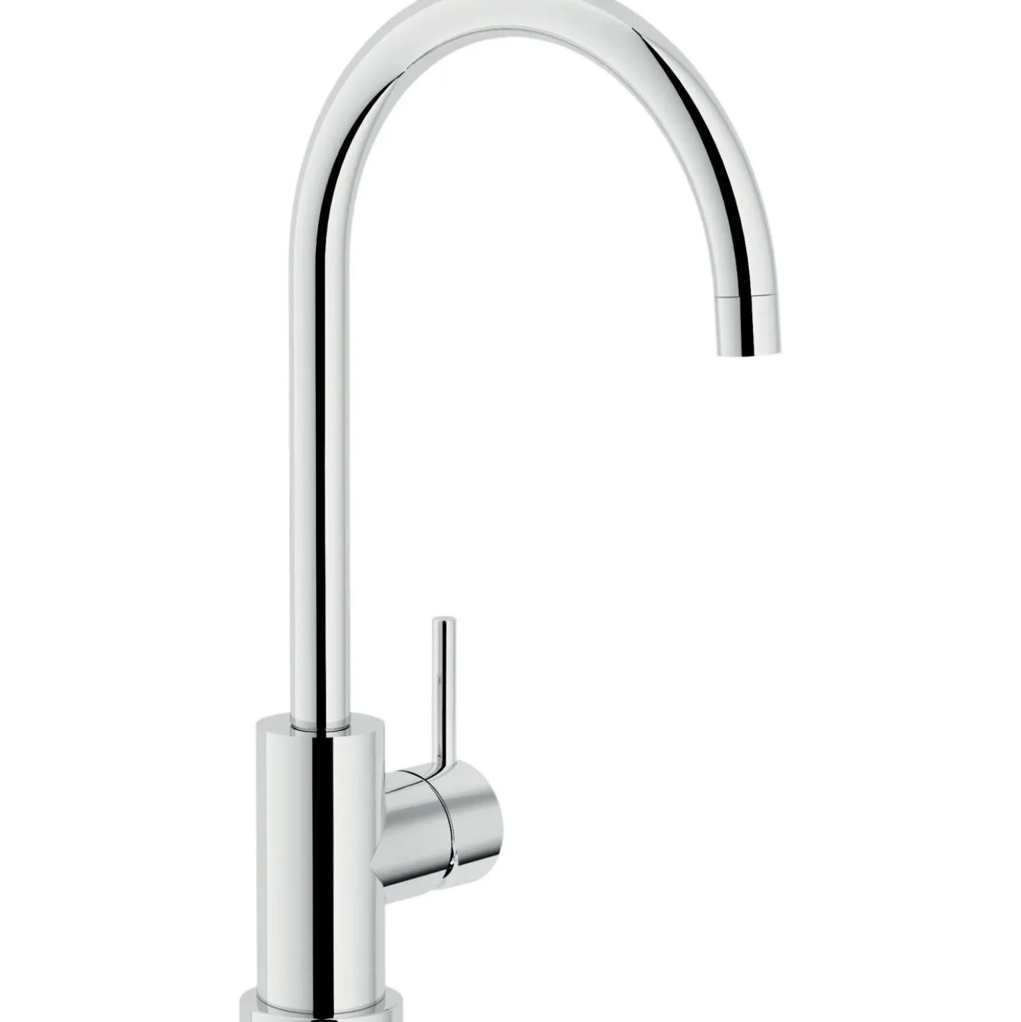 Rubinetto cucina monocomando canna alta Live argento