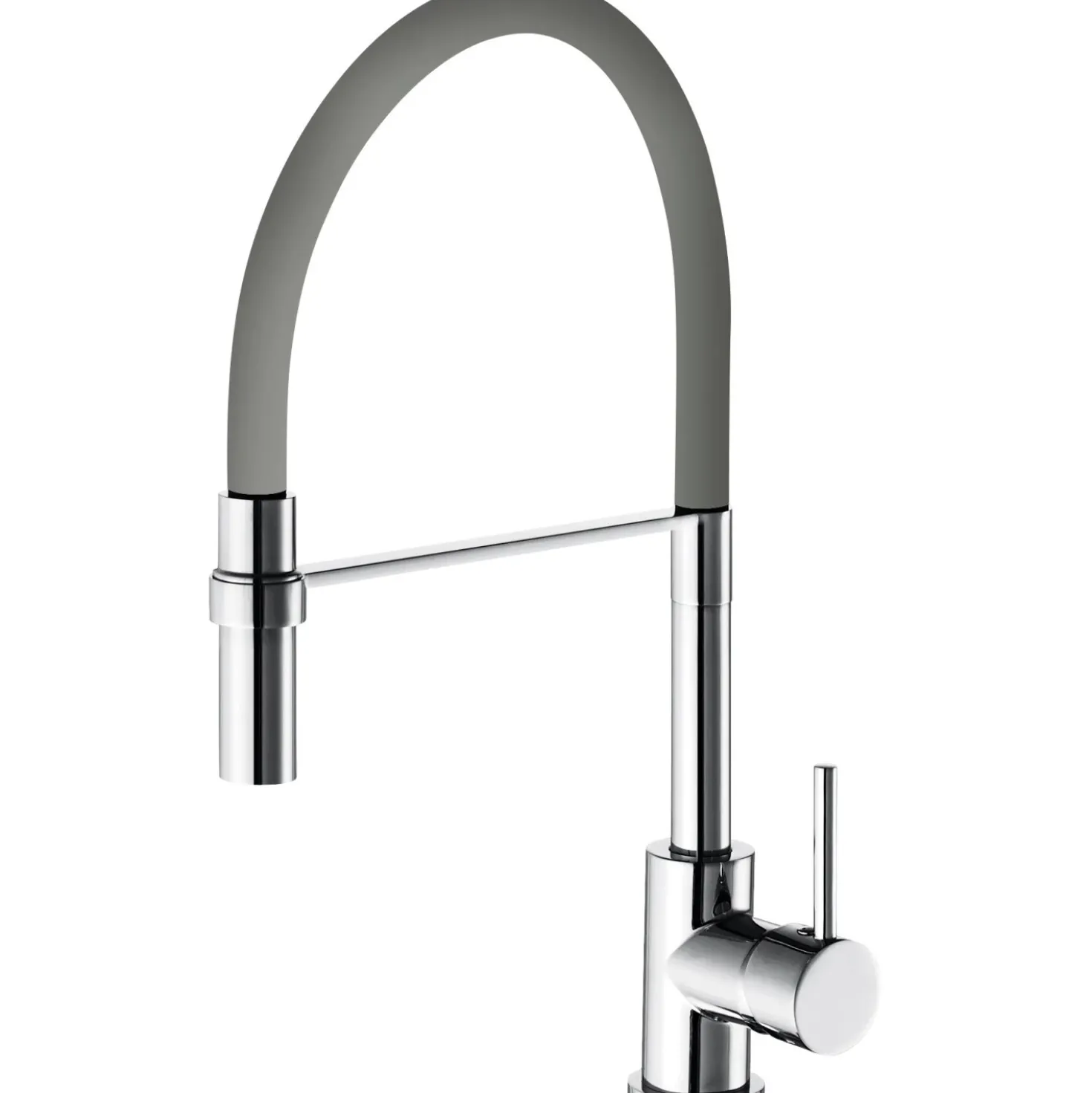 Rubinetto cucina monocomando Winter canna alta grigio
