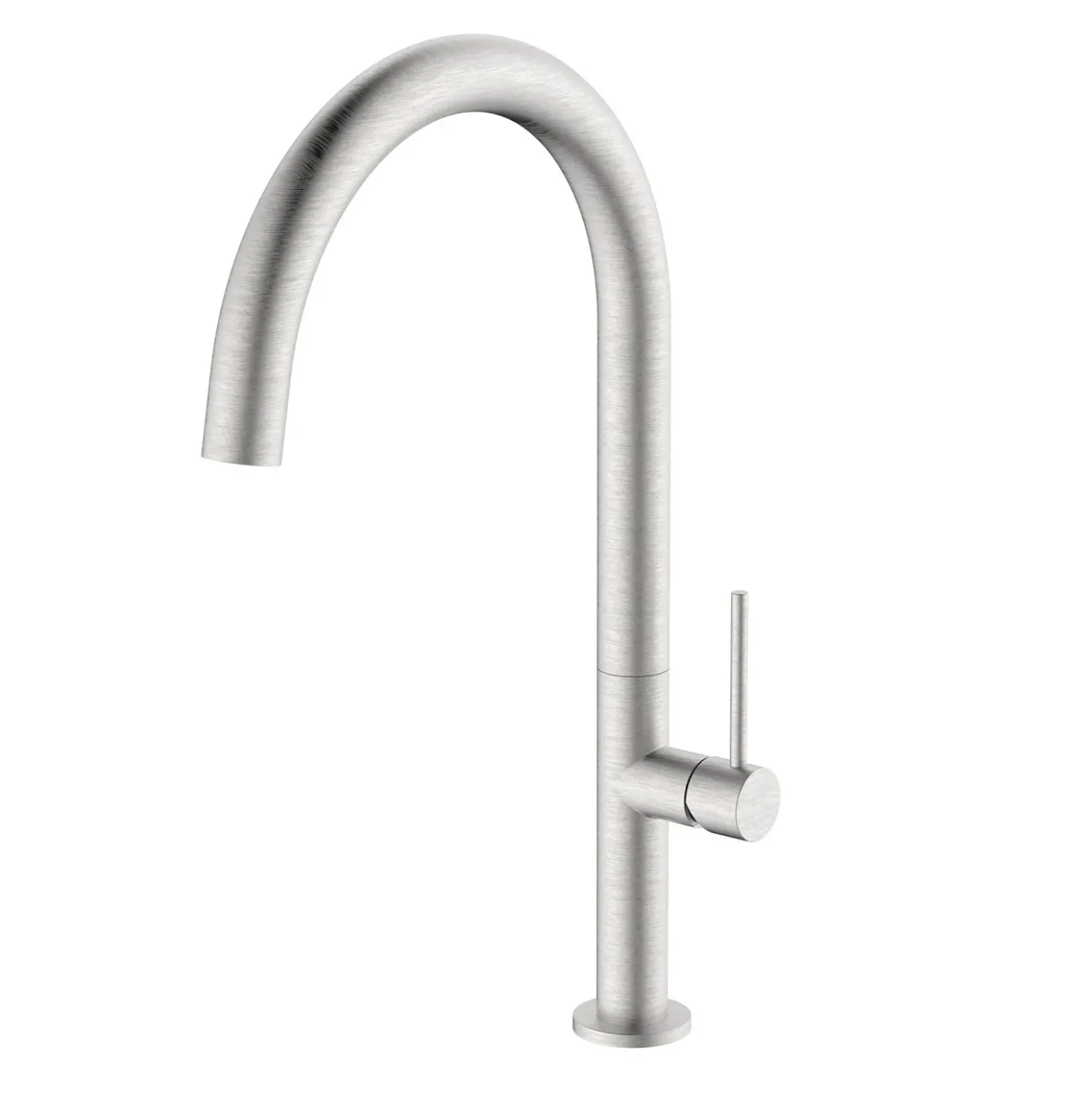 Rubinetto cucina monocomando canna alta Detroit acciaio