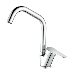 Rubinetto cucina monocomando canna alta Allen cromo lucido