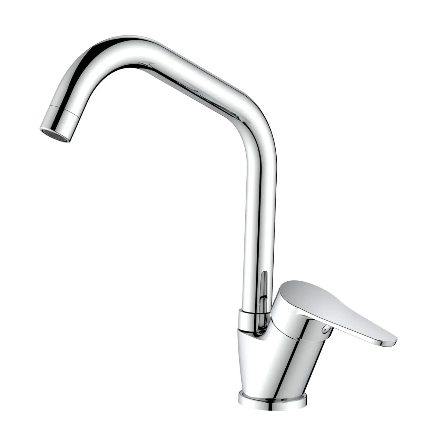 Rubinetto cucina monocomando canna alta Allen cromo lucido
