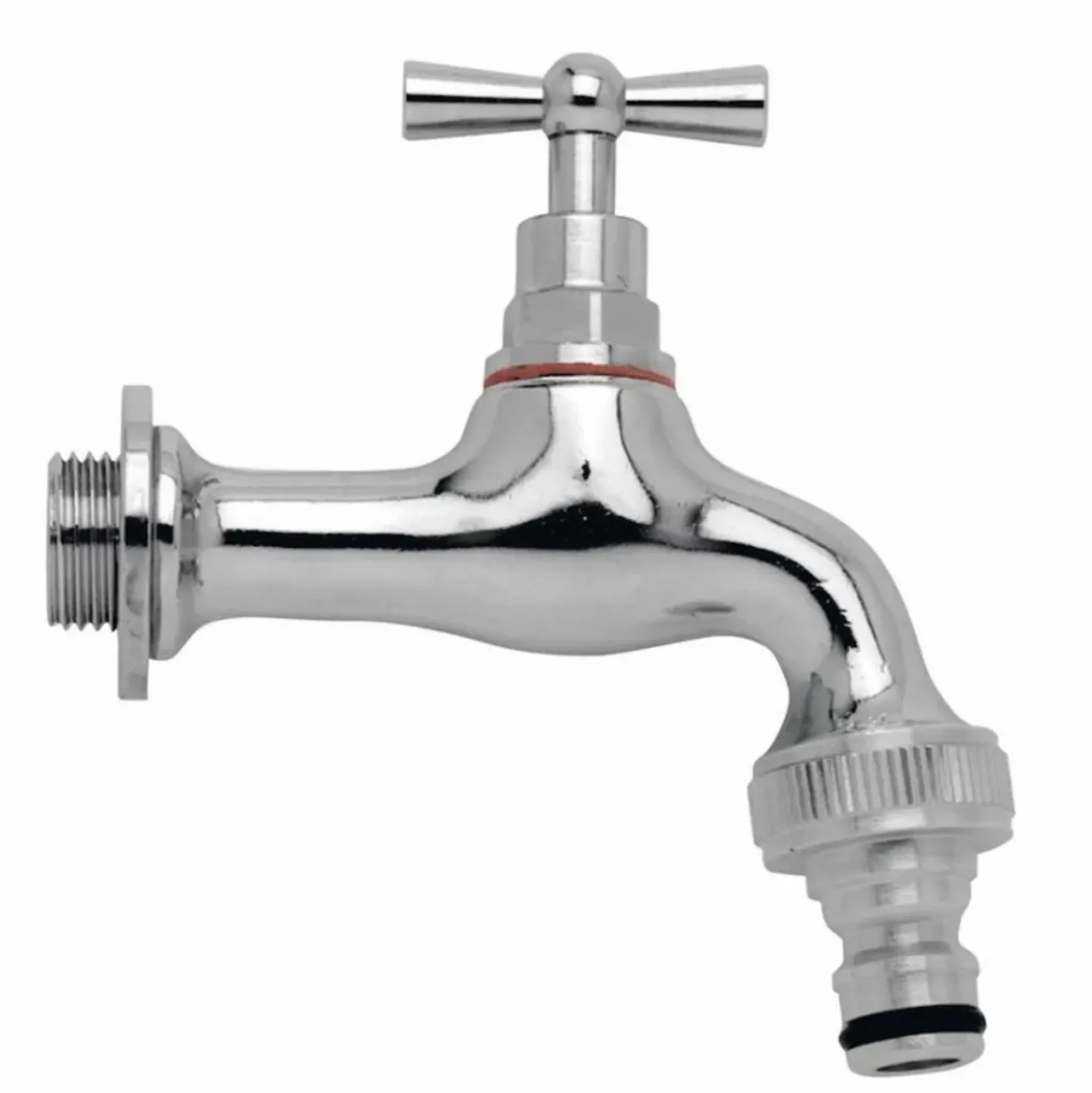 Rubinetto da esterno ornamentale in ottone cromato R1 C 13 mm (1/2")