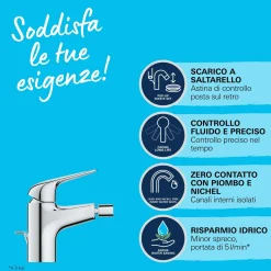 Rubinetto per bidet Swift cromo