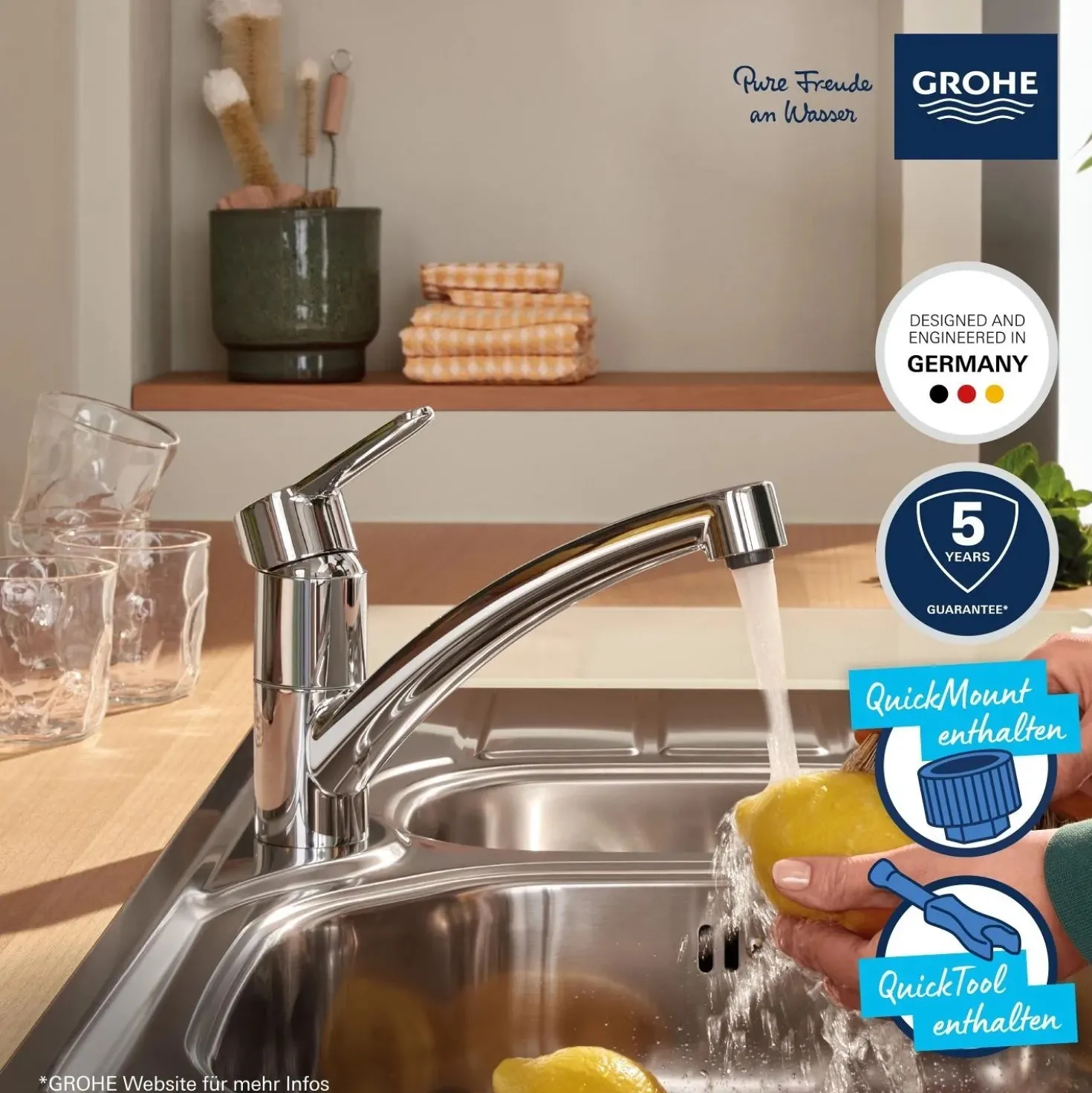 Rubinetto per cucina monocomando Grohe Start Eco