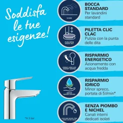 Rubinetto per lavabo Grohe Start cromo tg S