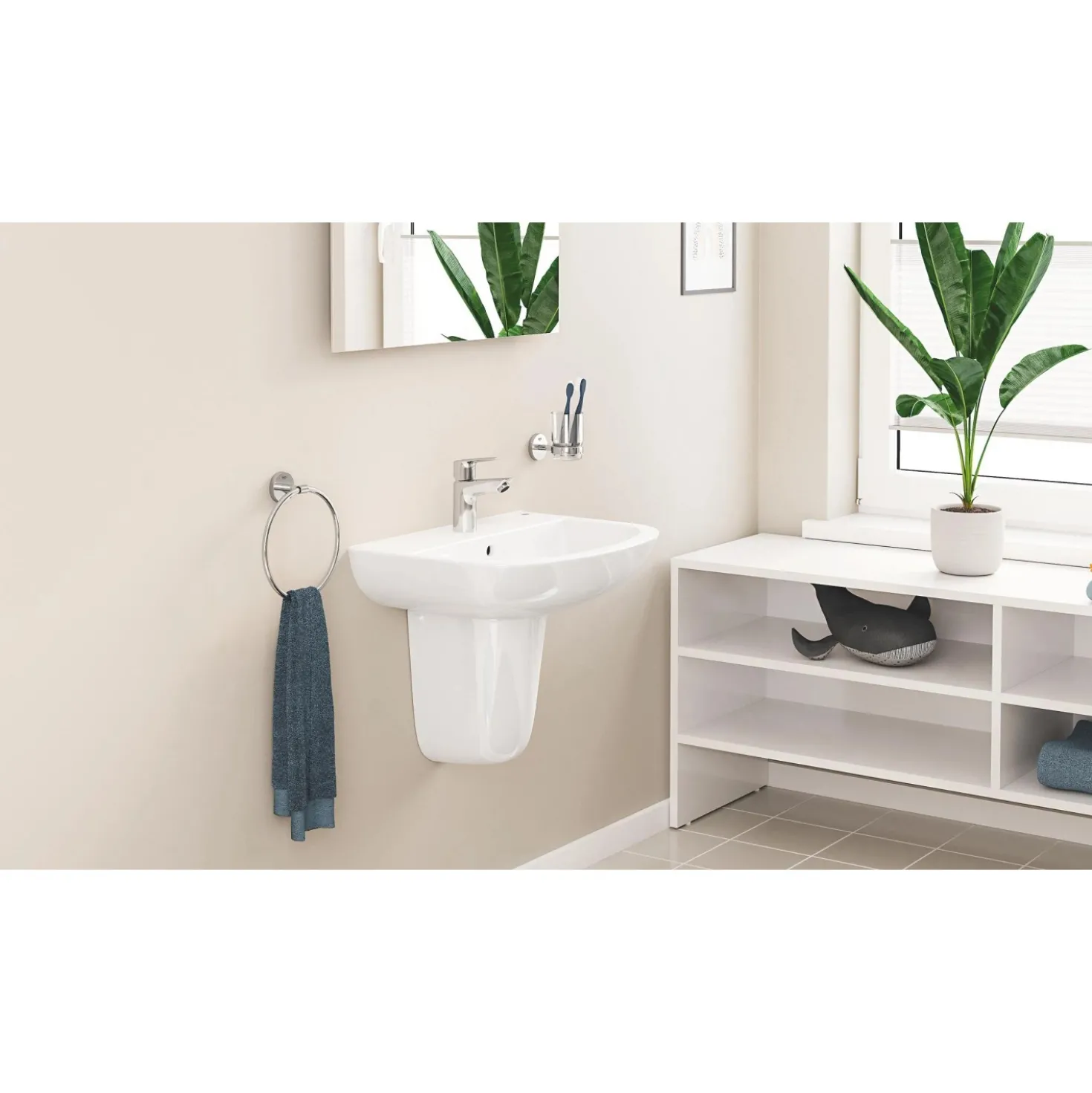 Rubinetto per lavabo GroheE Quickfix Start Edge cromo tg S