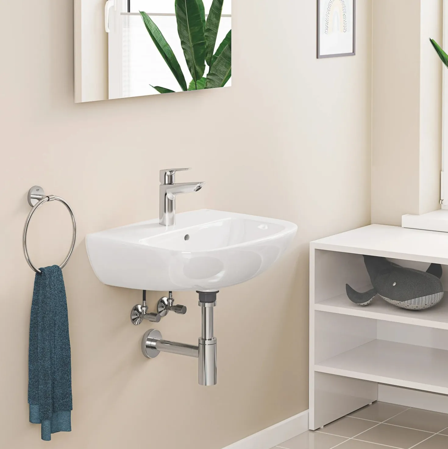Rubinetto per lavabo GroheE Quickfix Start Edge cromo tg S