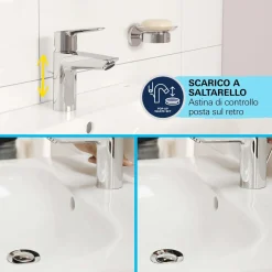 Rubinetto per lavabo GroheE Quickfix Start Edge cromo tg S