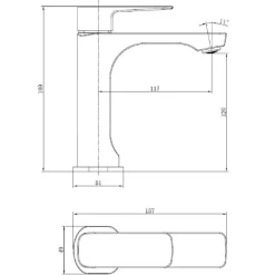 Rubinetto per lavabo Omega cromo