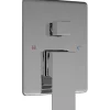 Rubinetto quadrato Hawai a 2 uscite in ottone cromato