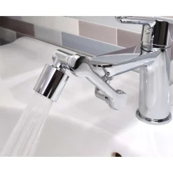 Rubinetto snodabile per lavabo argento