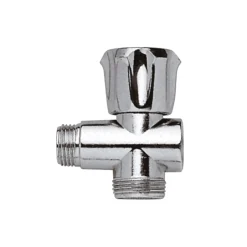 Rubinetto sottolavabo a tre vie 1/2" M x 1/2" F x 3/4" M