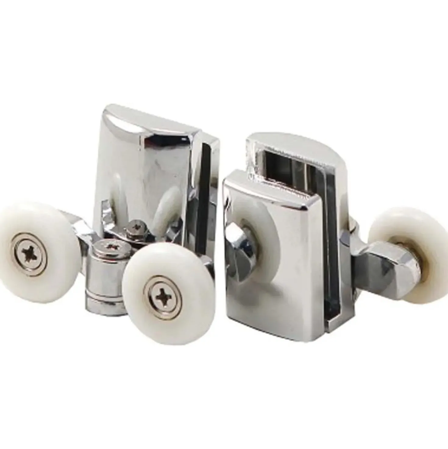 Rulli inferiori doppi box doccia vetro 6 mm Idrostile ø23 mm bianco