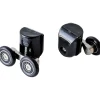 Rulli superiori doppi box doccia vetro 5 mm Idrostile nero