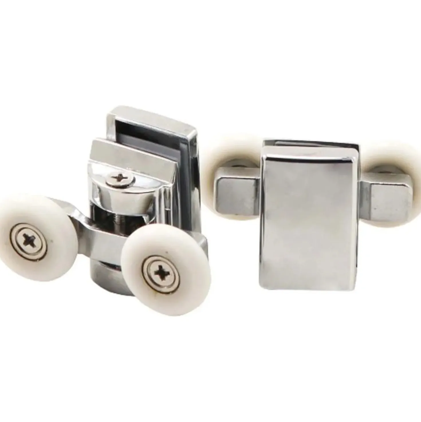 Rulli superiori doppi box doccia vetro 6 mm Idrostile ø23 mm cromo