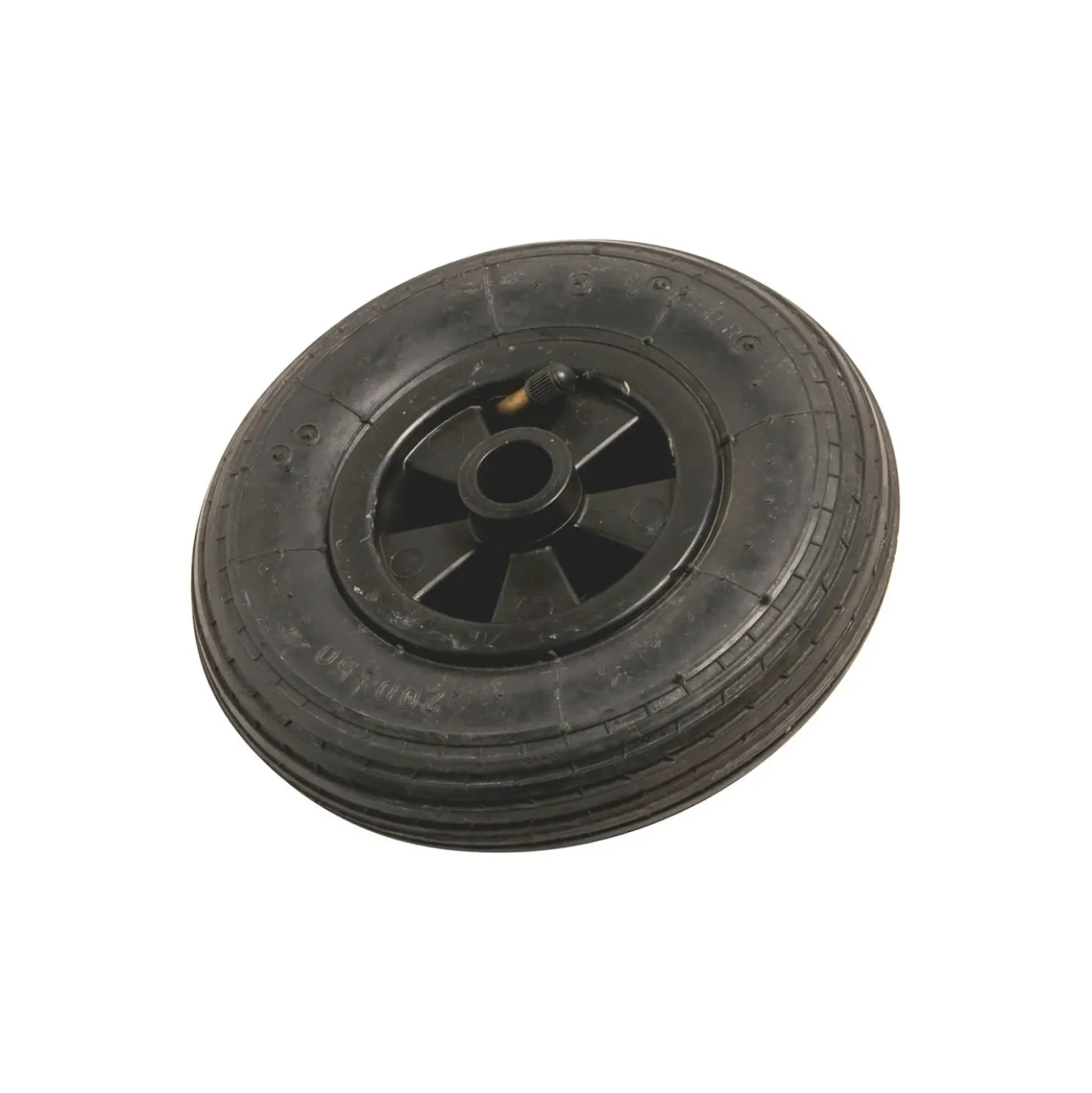 Ruota ad aria con cerchione in plastica profilo scanalato Ø 200 mm P 75 kg