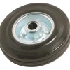 Ruota in gomma intera con cerchione in metallo 125x37x15 mm