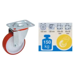 Ruota per apparecchiatura in pu p/ 150 kg