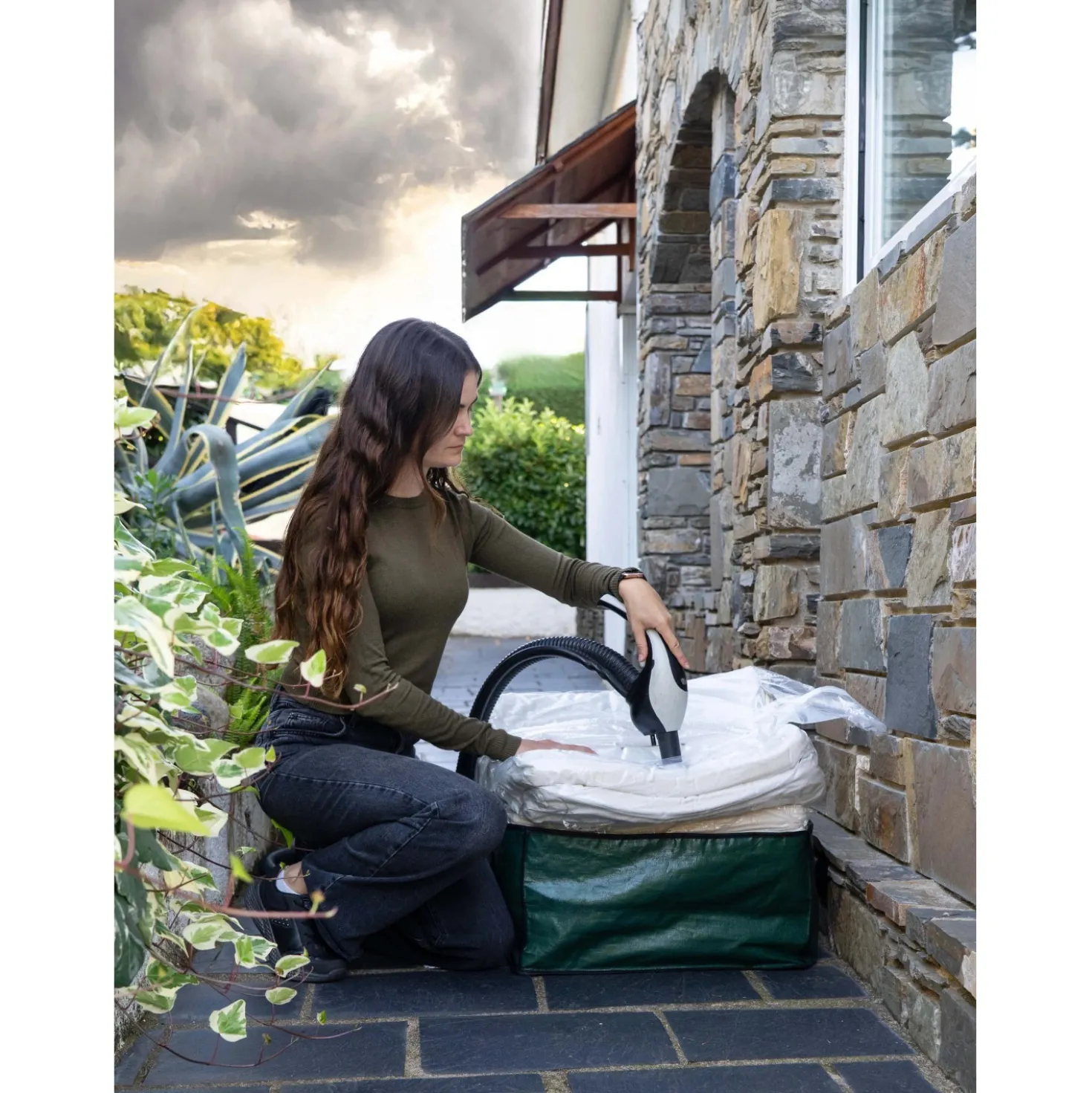Sacco salvaspazio con custodia integrata Compactor Garden 3xl 50x50x25 cm