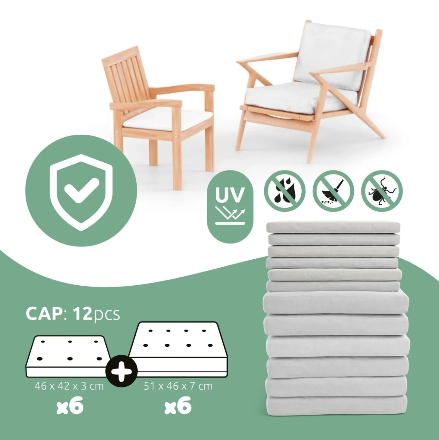 Sacco salvaspazio con custodia integrata Compactor Garden 3xl 50x50x25 cm