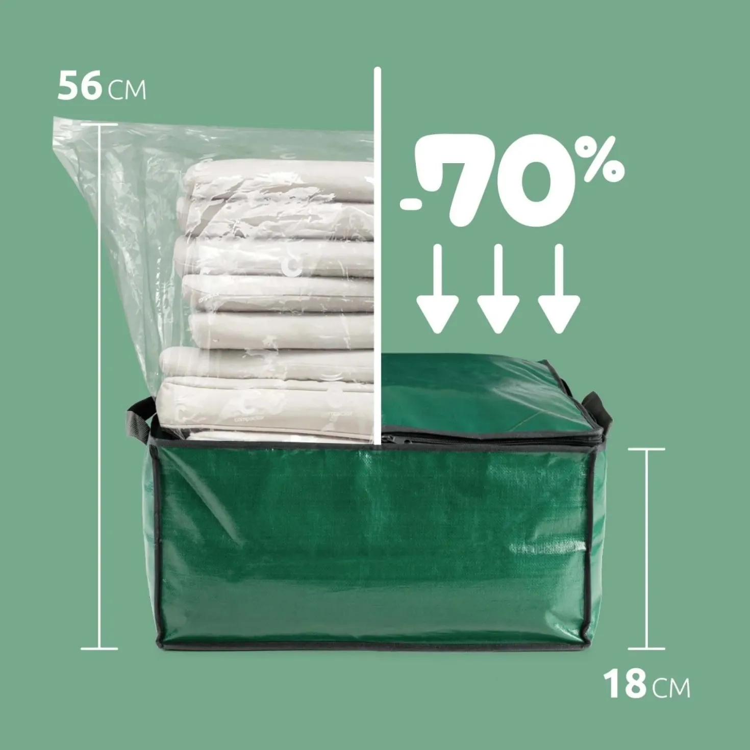 Sacco salvaspazio con custodia integrata Compactor Garden 3xl 50x50x25 cm