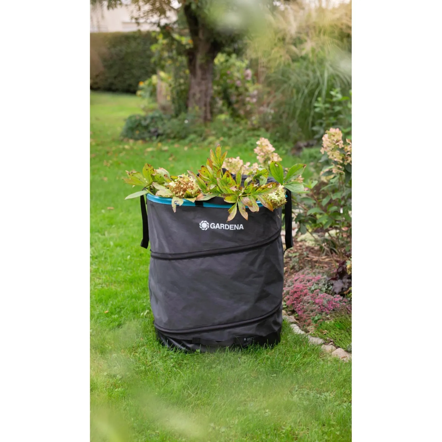 Sacco spazzatura per giardino Gardena PopUp 127 l 60x46x46 cm girgio
