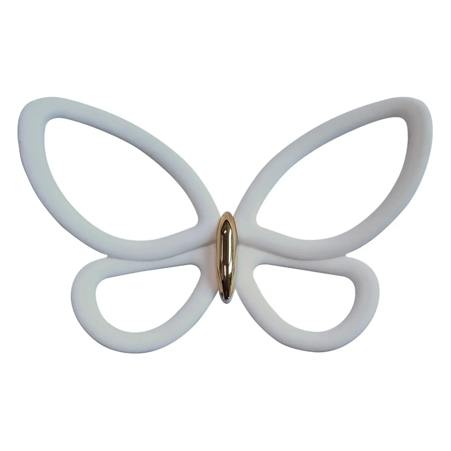 Sagome adesive 3D farfalle bianche metallo