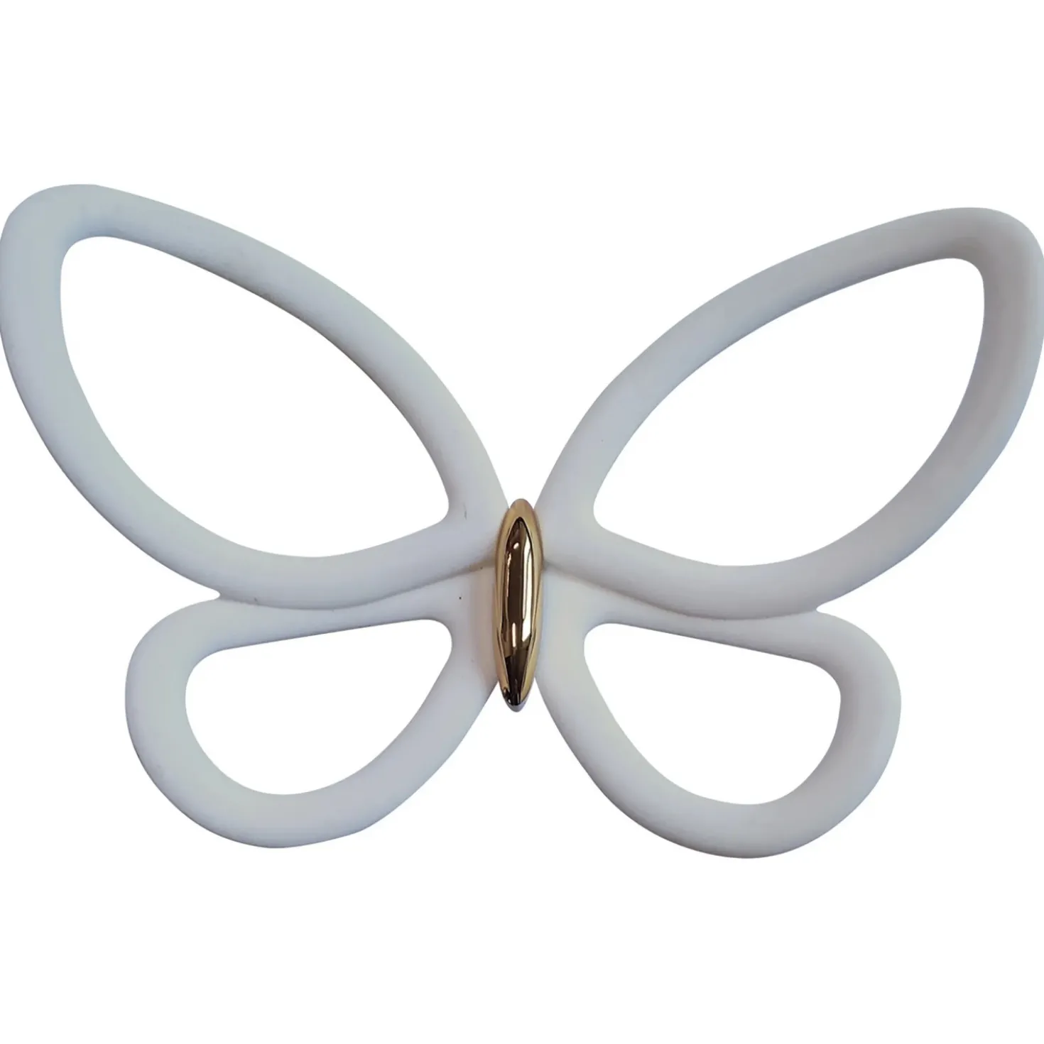 Sagome adesive 3D farfalle bianche metallo