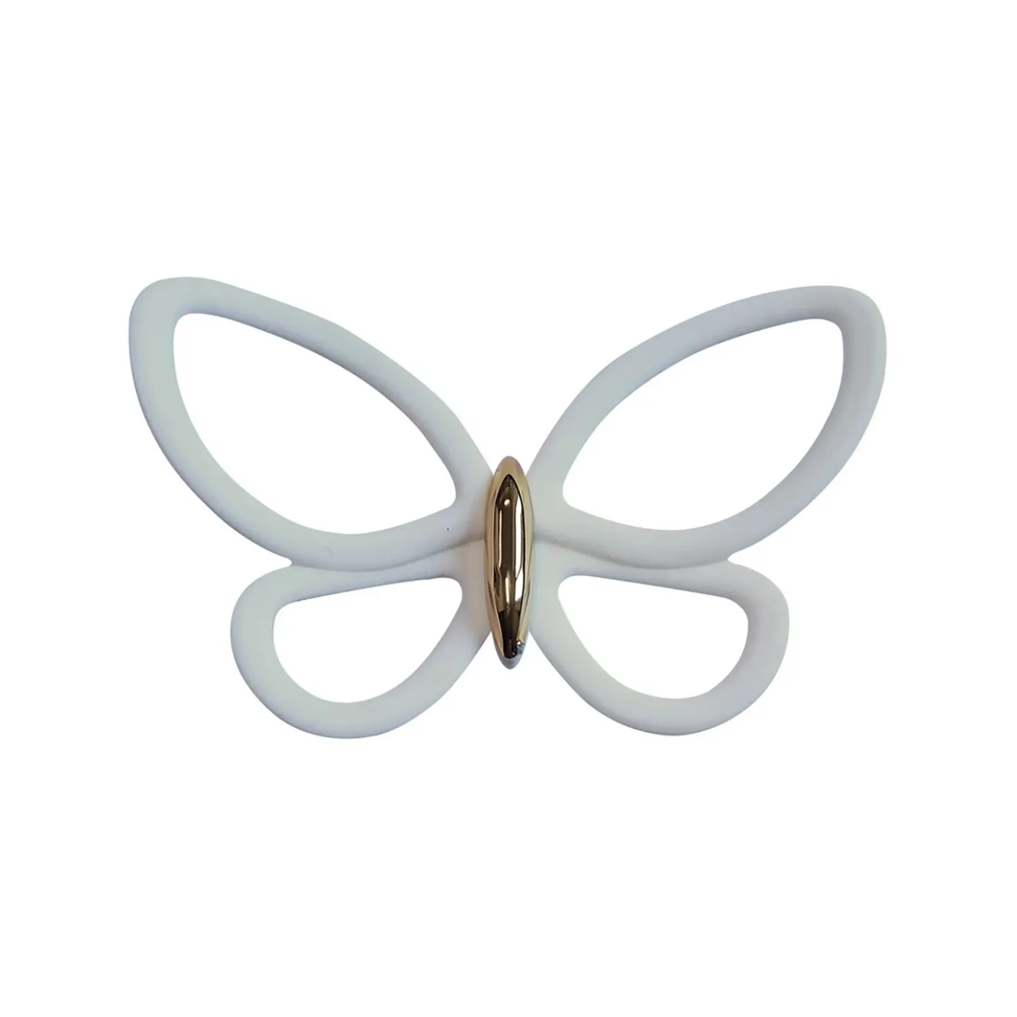 Sagome adesive 3D farfalle bianche metallo