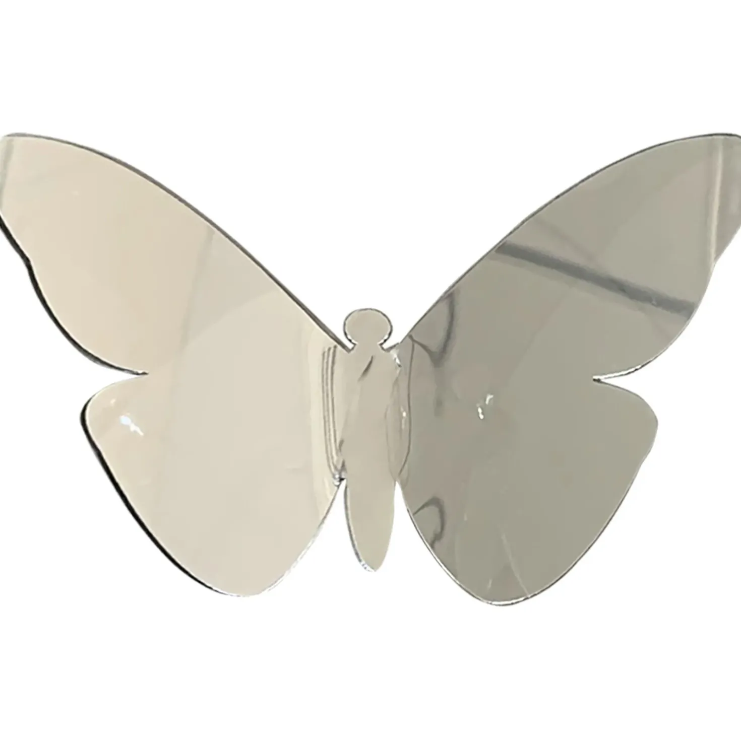 Sagome adesive 3D farfalle argento