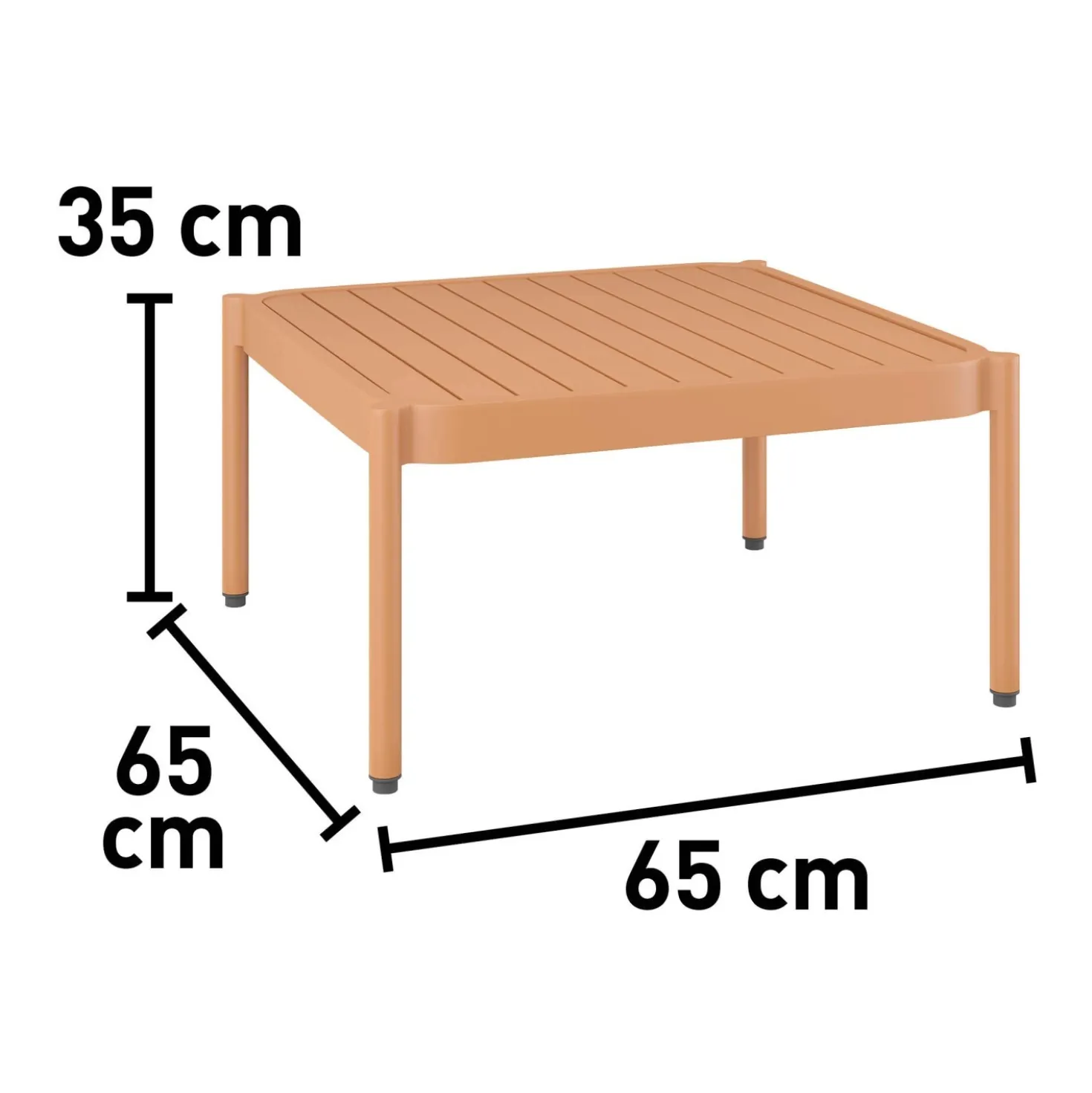 Salotto da esterno Redcliffe in alluminio colore arancione 2 posti