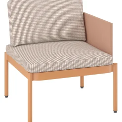 Salotto da esterno Redcliffe in alluminio colore arancione 2 posti