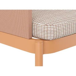 Salotto da esterno Redcliffe in alluminio colore arancione 2 posti