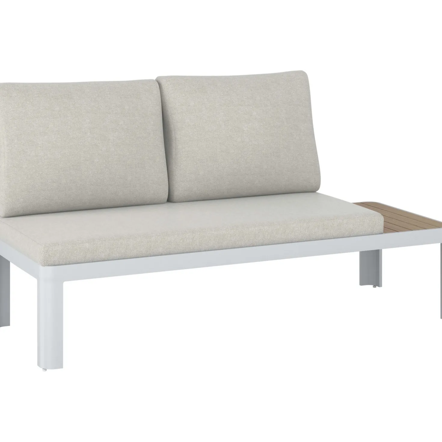 Salotto da giardino angolare Butterfield in alluminio 4 posti