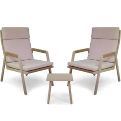 Salotto da giardino Benicia in alluminio crema 2 posti