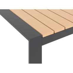 Salotto da giardino Branford in allu con cuscini antracite/beige 4 posti