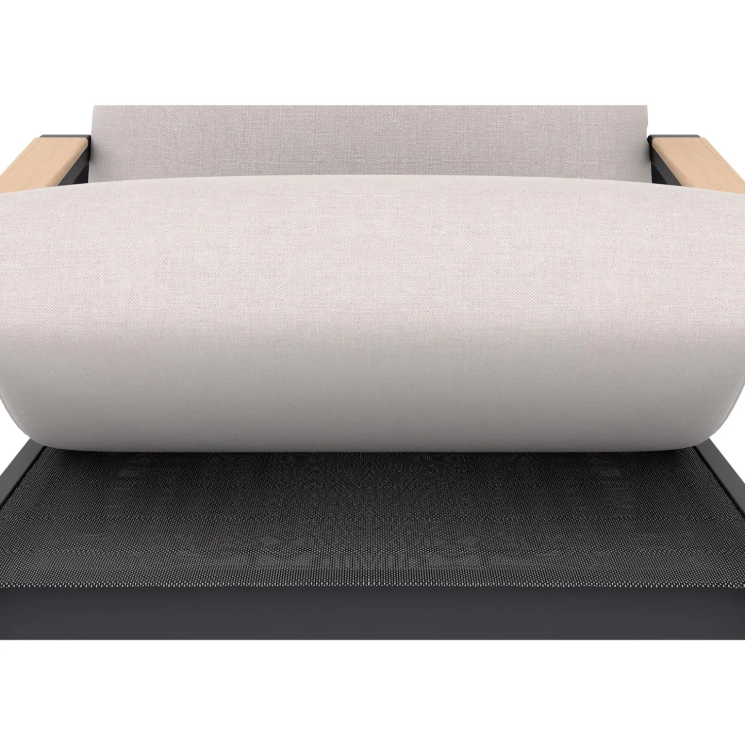 Salotto da giardino Branford in allu con cuscini antracite/beige 4 posti