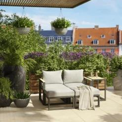 Salotto da giardino Carleton Set lounge in alluminio 5 pz 2 posti