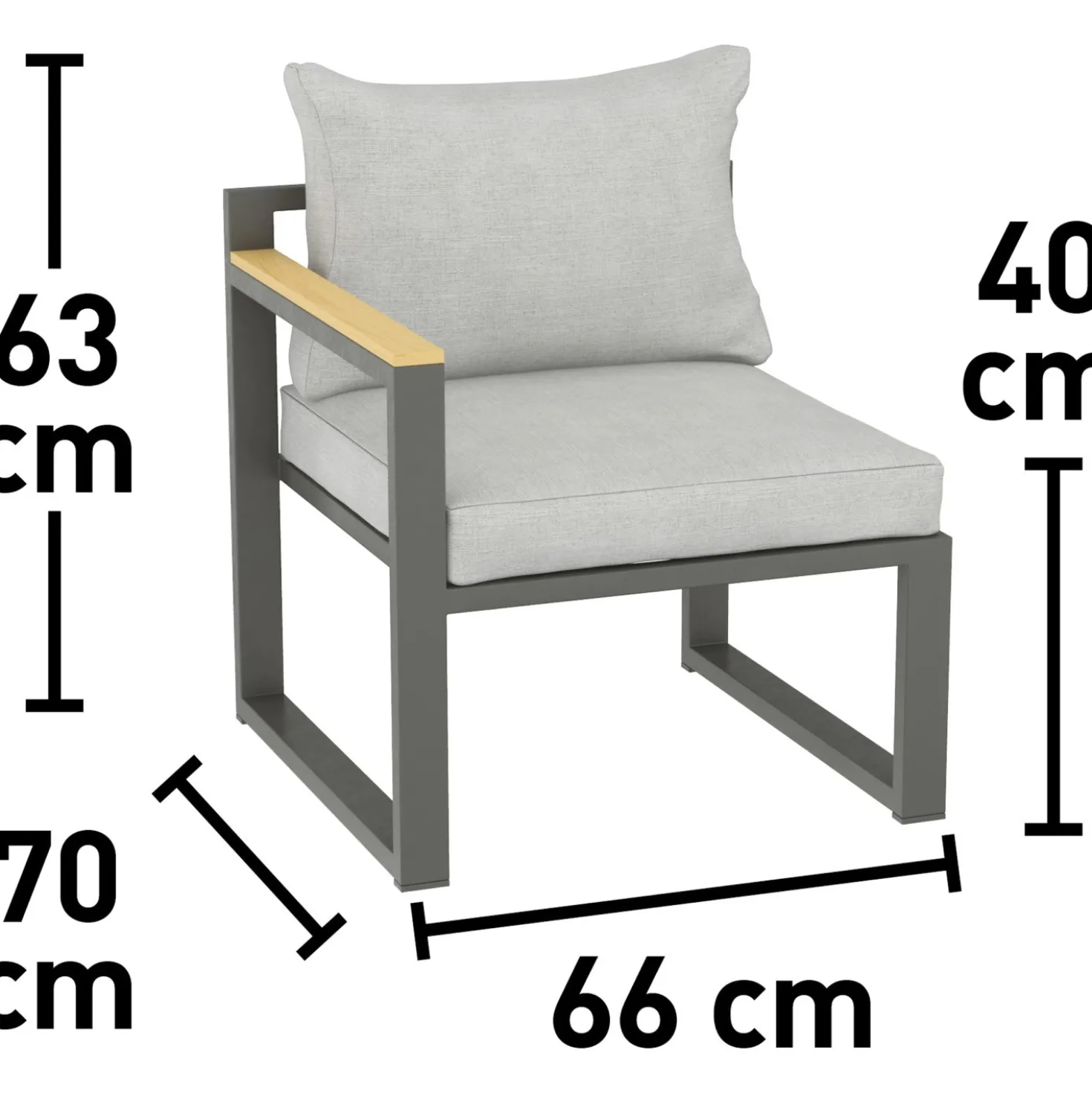 Salotto da giardino Carleton Set lounge in alluminio 5 pz 2 posti
