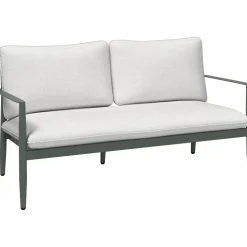 Salotto da giardino Claremont in acc con cuscini poliestere beige 4 posti