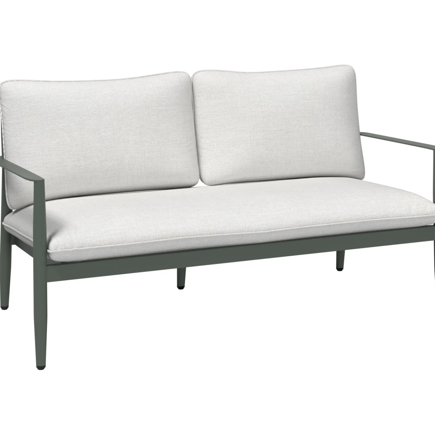 Salotto da giardino Claremont in acc con cuscini poliestere beige 4 posti