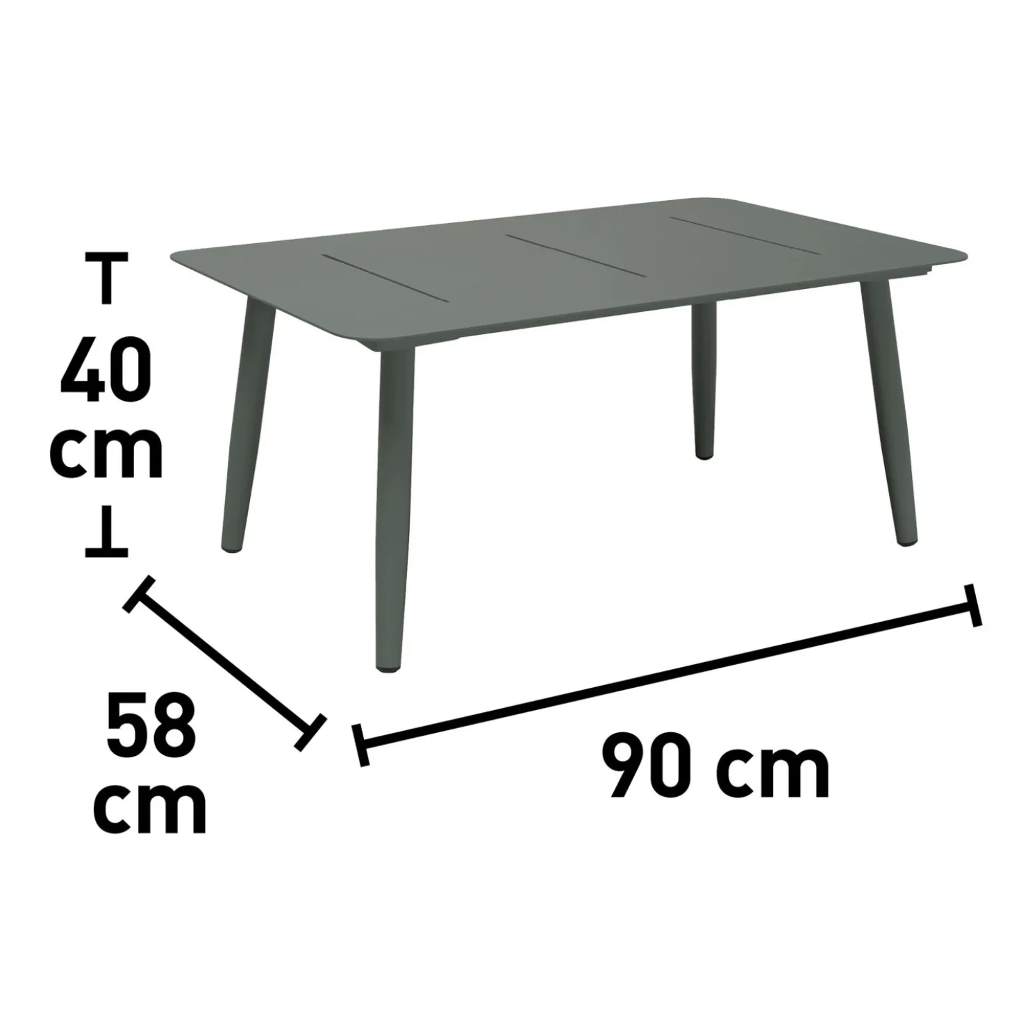 Salotto da giardino Claremont in acc con cuscini poliestere beige 4 posti